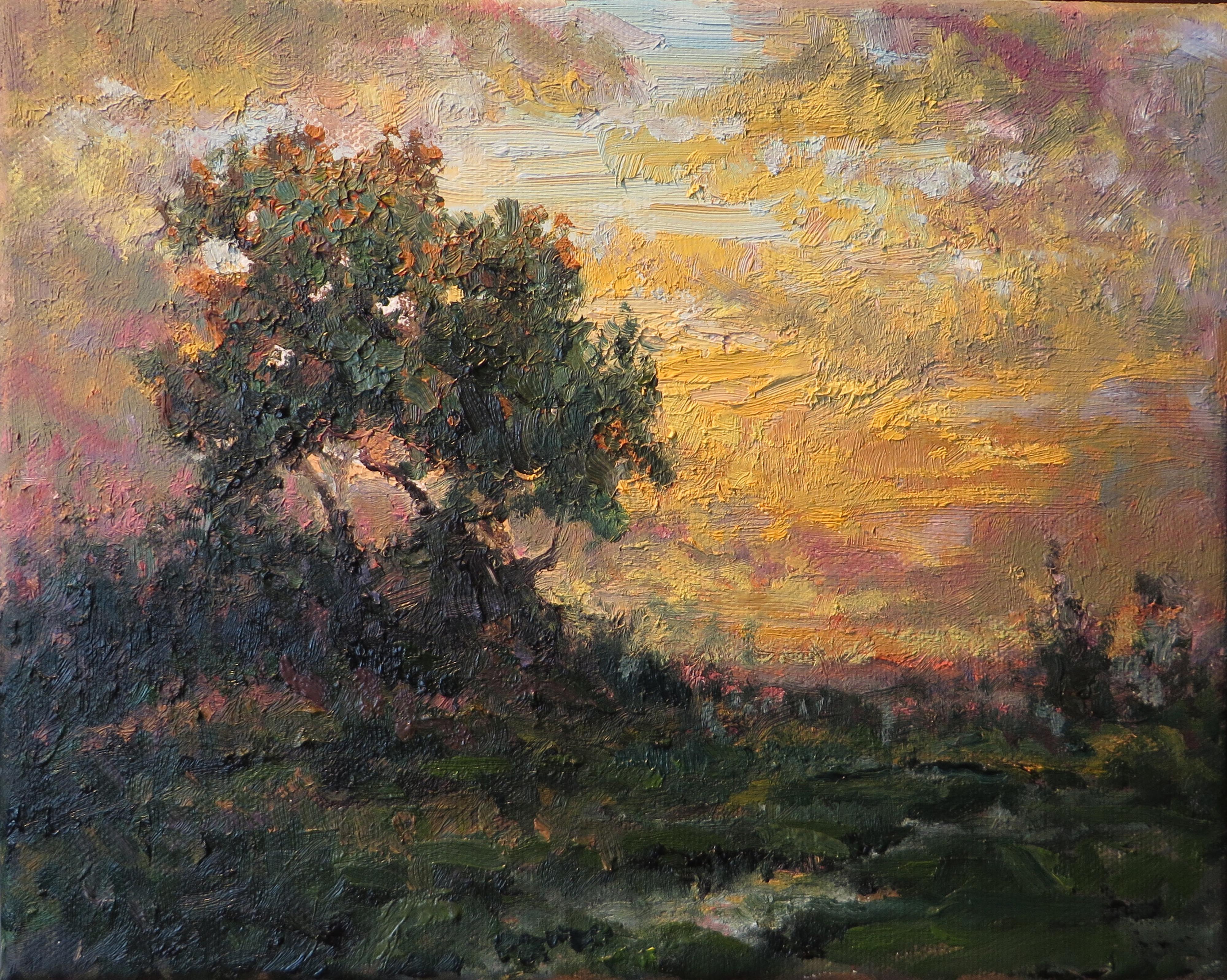 Windy, oil on canvas by Frank Stock